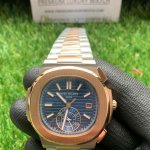 Patek Philippe Nautilus two tone 40mm Men Watch Blue Dial 5980/1AR