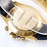 Yellow Gold Rolex Daytona Cosmograph Ceramic Black Dial Rubber Strap 116518LN