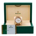 Rolex Sky Dweller Steel Rose Gold White Index Dial Fluted Bezel Oyster Bracelet 326935