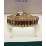 Rolex President Bracelet Day-Date 41MM Black Roman Dial Fluted Bezel Yellow Gold Watch 228238