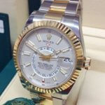 Rolex Sky Dweller Two Tone White Dial 42MM Yellow Gold Bezel Oyster Men's Watch 326933