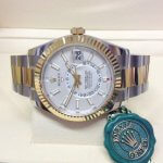 Rolex Sky Dweller Two Tone White Dial 42MM Yellow Gold Bezel Oyster Men's Watch 326933