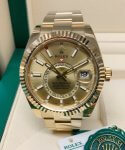 Rolex Sky Dweller Yellow Gold Champagne Dial Men’s Oyster Bracelet Watch 32693842