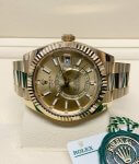 Rolex Sky Dweller Yellow Gold Champagne Dial Men’s Oyster Bracelet Watch 32693842