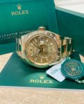 Rolex Sky Dweller Yellow Gold Champagne Dial Men’s Oyster Bracelet Watch 32693842
