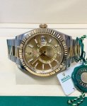 Sky Dweller Two Tone Rolex Champagne Dial 42MM Yellow Gold Oyster Men's Watch 326933