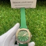Patek Philippe Aquanaut Green Dial Rubber Strap Men's Watch 5168G-010
