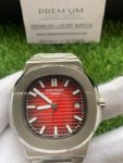 Patek Philippe Red Watch | Nautilus Stainless Steel Automatic | Men’s Watch 5711/1R-001