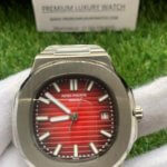 Patek Philippe Red Watch | Nautilus Stainless Steel Automatic | Men’s Watch 5711/1R-001