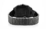 CARTIER SANTOS 100XL FULL ICED BLACK MOISSANITE DIAMONDS ROMAN DIAL 40MM WATCH