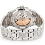 MOISSANITE AP WATCH | ROYAL OAK 41MM STAINLESS STEEL | FULL ICED OUT SILVER