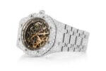 ICED OUT AP WATCH 41MM SKELETON SILVER VVS MOISSANITE 24CT