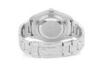 ROLEX DATEJUST ICED OUT 41MM SILVER BLACK DIAL AUTOMATIC STAINLESS STEEL WATCH FULL MOISSANITE 16.00CT