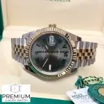 Rolex Datejust 41 Slate Dial Jubilee Yellow Gold Fluted Bezel Men's Watch 126333