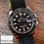 Rolex Yacht Master Everose Gold 40MM Automatic Black Dial Watch
