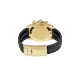 Yellow Gold Rolex Daytona Cosmograph Ceramic Black Dial Rubber Strap 116518LN
