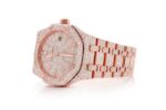 AP ICED OUT ROYAL OAK 41MM ROSE GOLD FULL MOISSANITE WATCH