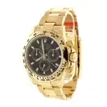 Rolex Cosmograph Daytona Gold 40 Yellow Gold Bezel Oyster Bracelet Black Index Dial 116508
