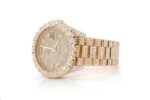 ROLEX DAY-DATE 40MM YELLOW GOLD AUTOMATIC STAINLESS STEEL WATCH FULL ICED MOISSANITE 23.00CT