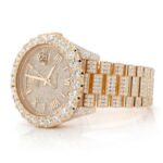 ROLEX DAY-DATE 40MM YELLOW GOLD AUTOMATIC STAINLESS STEEL WATCH FULL ICED MOISSANITE 23.00CT