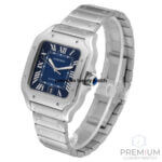 Cartier Santos Blue Dial  De Cartier Large 39.8 Mm Men’s Watch WSSA0030