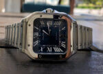 Cartier Santos Blue Dial  De Cartier Large 39.8 Mm Men’s Watch WSSA0030