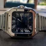 Cartier Santos Blue Dial  De Cartier Large 39.8 Mm Men’s Watch WSSA0030