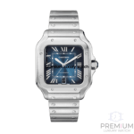 cartier santos blue dial