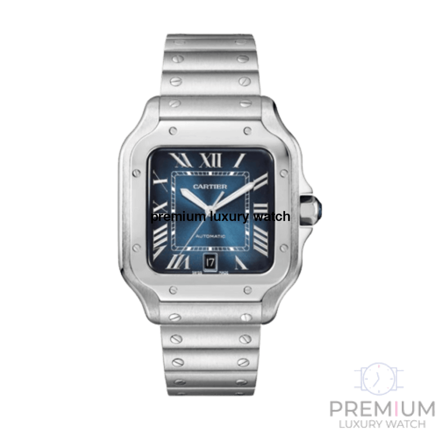 cartier santos blue dial