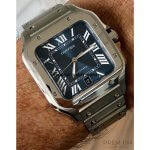 Cartier Santos Blue Dial  De Cartier Large 39.8 Mm Men’s Watch WSSA0030