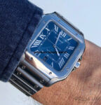 Cartier Santos Blue Dial  De Cartier Large 39.8 Mm Men’s Watch WSSA0030