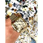 Cartier Large Santos De Cartier Men’s Watch White Dial Steel Bracelet WSSA0018