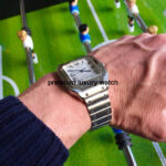 Cartier Large Santos De Cartier Men’s Watch White Dial Steel Bracelet WSSA0018