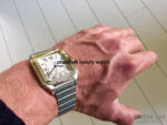 Cartier Large Santos De Cartier Men’s Watch White Dial Steel Bracelet WSSA0018