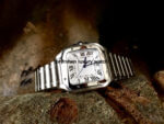 Cartier Large Santos De Cartier Men’s Watch White Dial Steel Bracelet WSSA0018