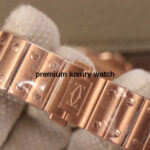 Cartier Santos Rose Gold Large Silver Opaline Dial Bracelet WGSA0007WGSA