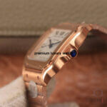 Cartier Santos Rose Gold Large Silver Opaline Dial Bracelet WGSA0007WGSA