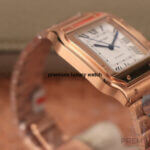 Cartier Santos Rose Gold Large Silver Opaline Dial Bracelet WGSA0007WGSA
