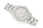 ROLEX DATEJUST ICED OUT 41MM SILVER HEBREW DIAL AUTOMATIC STAINLESS STEEL 23.50CT