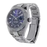 Rolex Sky Dweller Blue Index Dial 42MM Fluted White Gold Bezel Oyster Bracelet 326934