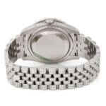 ROLEX DATEJUST 36MM SILVER AUTOMATIC STAINLESS STEEL FULL ICED MOISSANITE WATCH 17.00CT