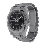 Rolex Day-Date II President white gold and Black Roman Dial 41mm Watch 218239