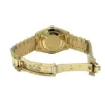 Rolex Day Date 40 Yellow Gold Black Diagonal Motif Index Dial & Fluted Bezel President Bracelet 228238