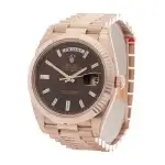 Rolex Day-Date Rose Gold Chocolate Dial 40MM President Men's Wach 228235