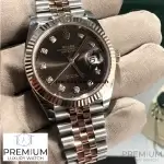 Rolex Datejust 41 Rose Gold Steel And Everose Gold Chocolate Dial Diamond Men’s Watch 126331