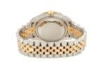 DIAMOND ROLEX WATCH DATEJUST 36MM TWO TONE RED DIAL FULL ICED VVS MOISSANITE 17.20CT