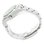Rolex Milgauss Green Crystal Stainless Steel Black Dial Smooth Bezel Oyster Bracelet 116400GV