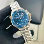 Omega seamaster 300m Chronograph Co-Axial Master Chronometer 44MM Blue Dial Rose Gold & Steel Men’s Watch