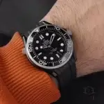Omega Seamaster Ceramic Black Dial Diver 300m On Rubber Strap Automatic Men’s Watch