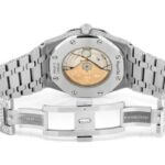 AUDEMARS PIGUET ICED OUT ROYAL OAK 41MM STAINLESS STEEL HEBREW DIAL SILVER  VVS MOISSANITE WATCH